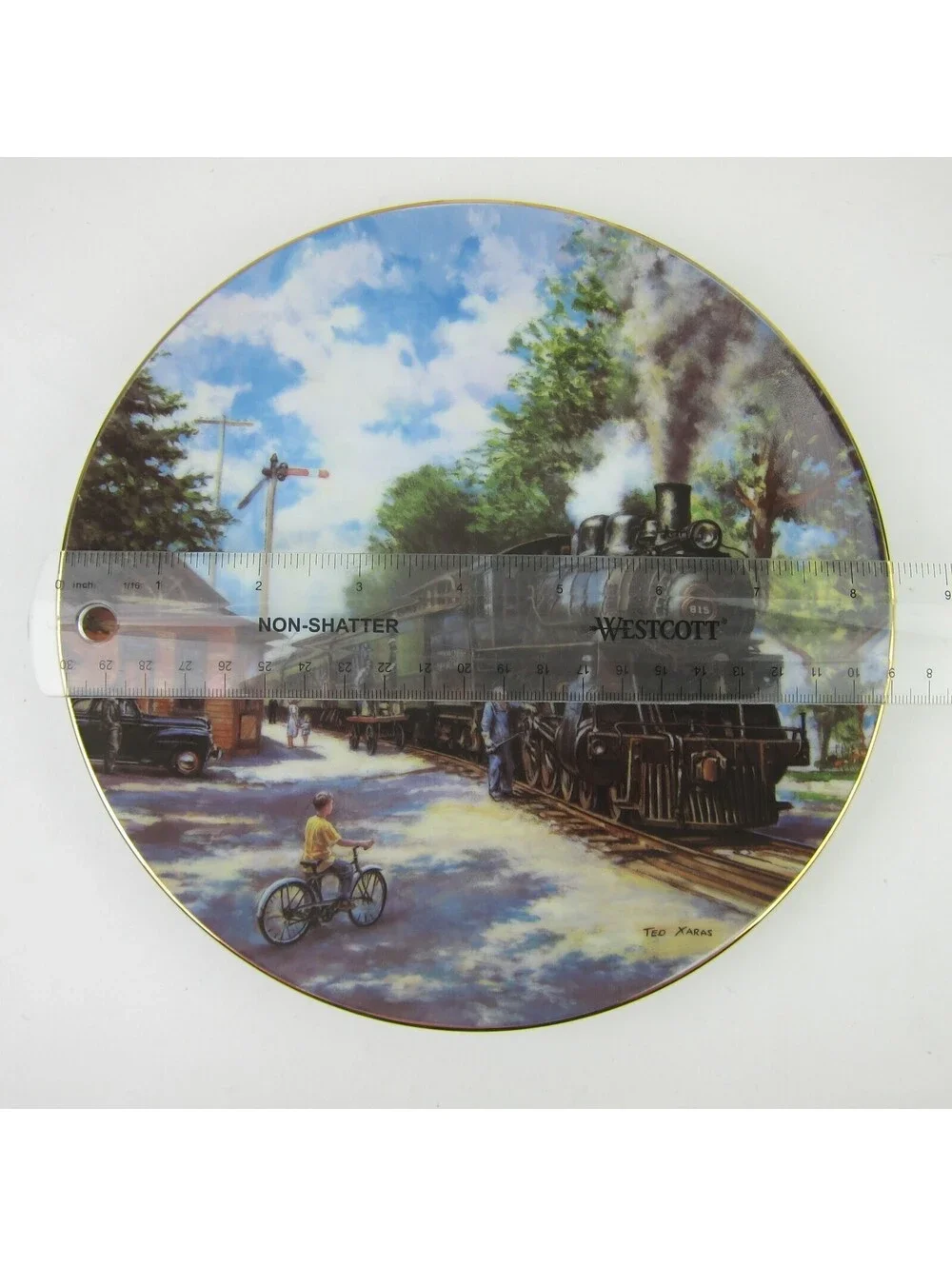 Collectible Plate Train Locomotive The Morning Local Ted Xaras 8.5